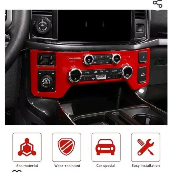 Center Console AC Control Panel Cover Trim For Ford F-150 2021-2023 - Picture 3 of 10